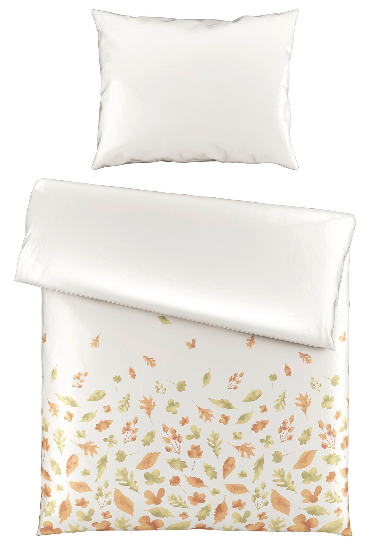 Ágyneműhuzat-garnitúra Streublätter - fehér, Modern, textil (140/200cm) - Modern Living