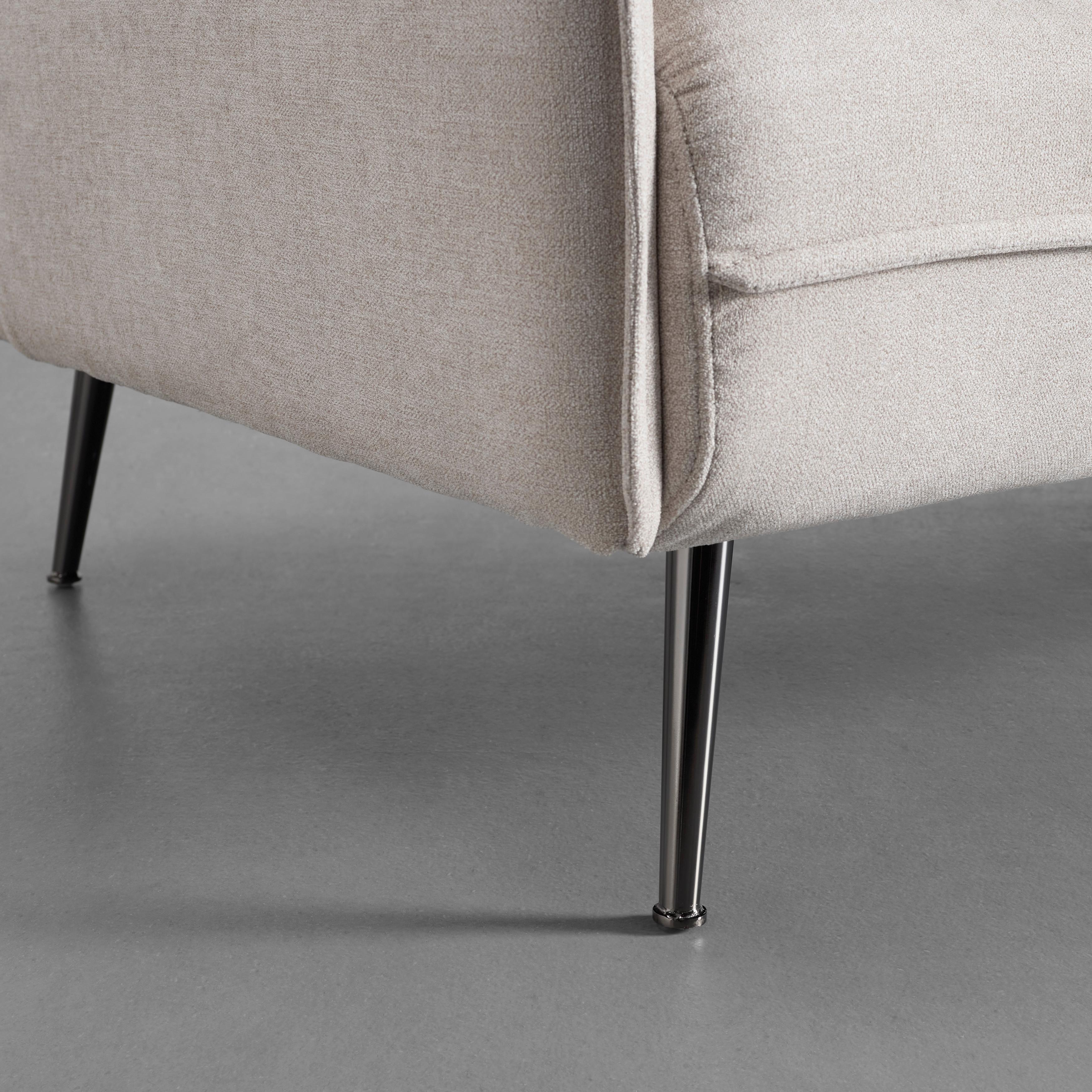 BÄDDSOFFA LANA - beige/antracit, Modern, metall/trä (199/89/95cm) - Bessagi Home