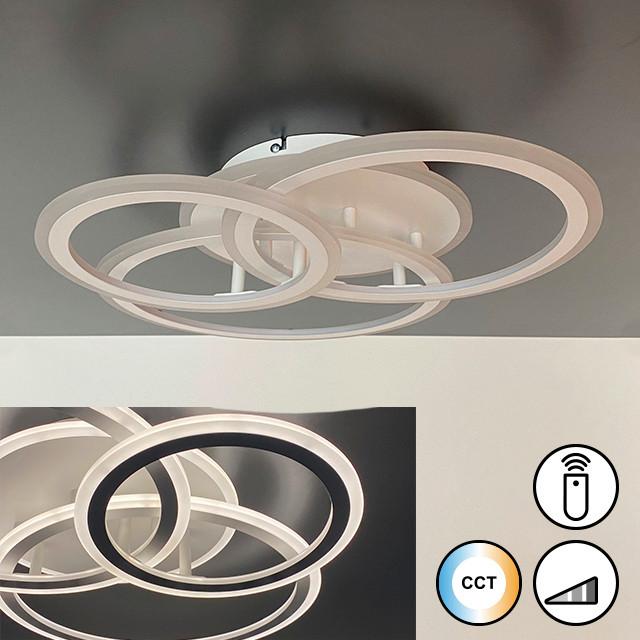 LAMPA SUFITOWA LED 21458 GELDER - biały, Design, tworzywo sztuczne/metal (50,50/60/12cm) - Fischer & Honsel