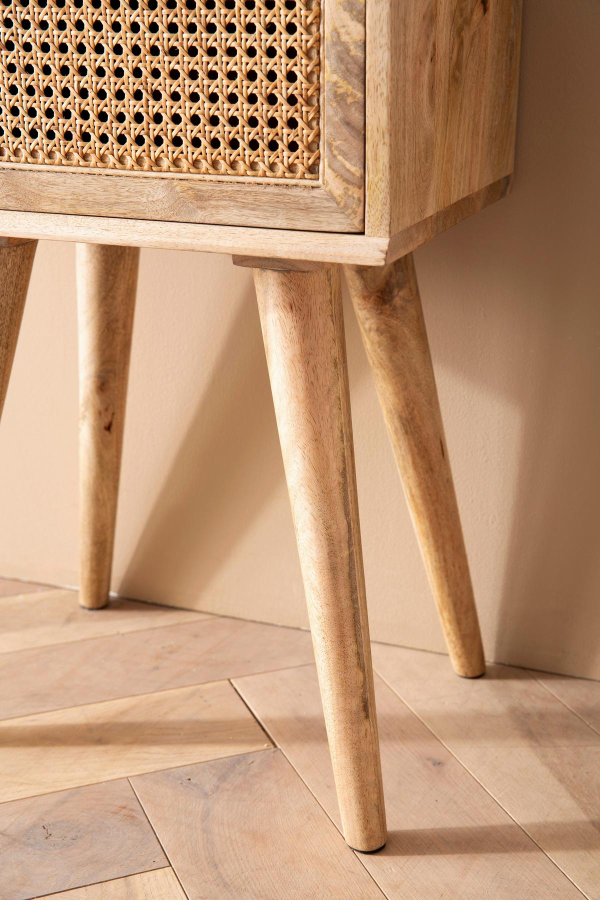 Nachttisch WL6.807 ca.40x60x30cm Mangoholz massiv - Braun/Naturfarben, LIFESTYLE, Holz (40/60/30cm) - MID.YOU