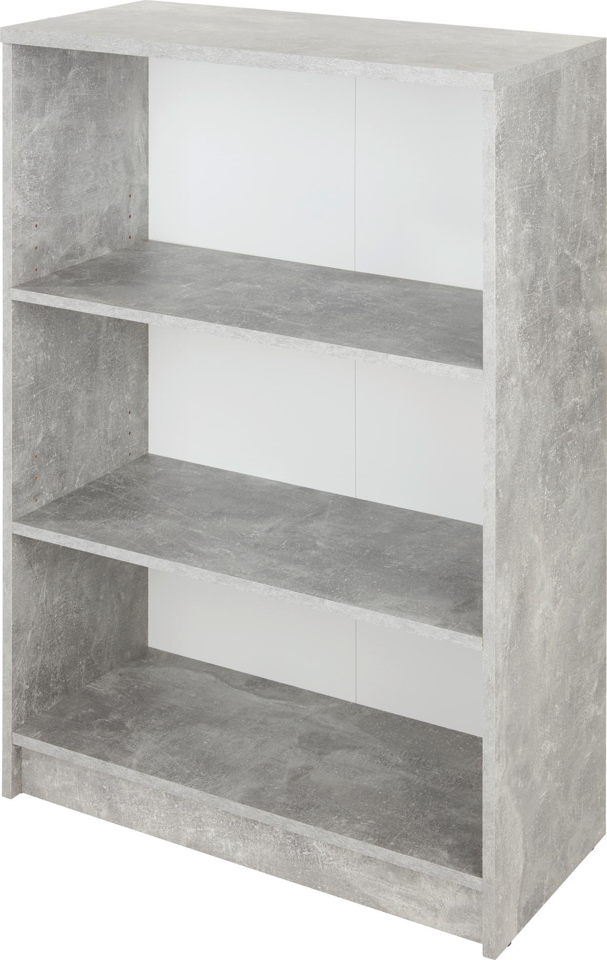 Regal 4-you New Yur02, Siva, Bela - siva/črna, Moderno, leseni material (74/111,5/34,6cm) - Mömax