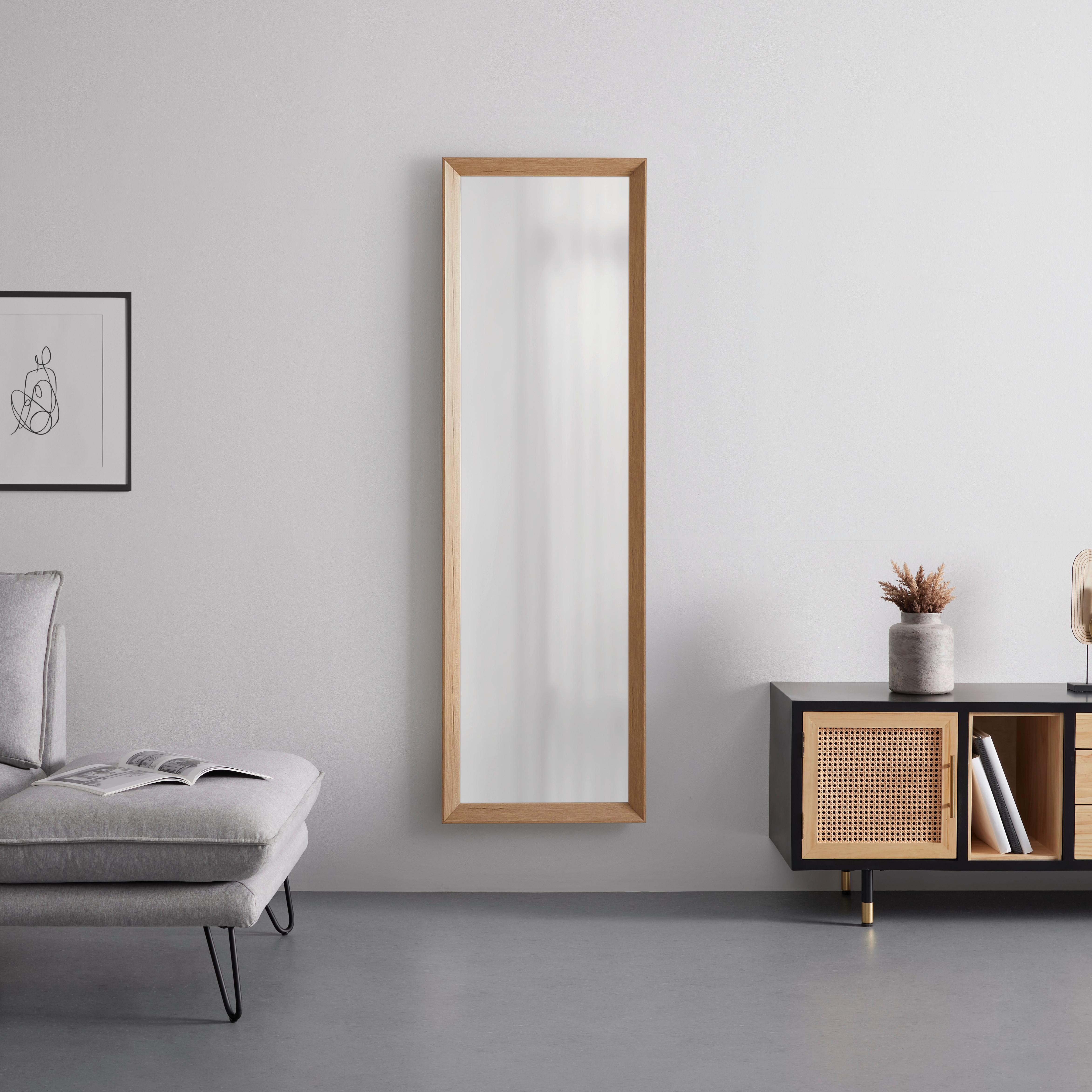 Wandspiegel Molly Eichefarben ca. 49x159cm - Eichefarben, MODERN, Glas/Kunststoff (49/159cm) - Mömax