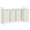 WÄSCHEKORB BLH401W01 - Beige/Weiß, Trend, Holzwerkstoff/Textil (116/72/33cm) - MID.YOU