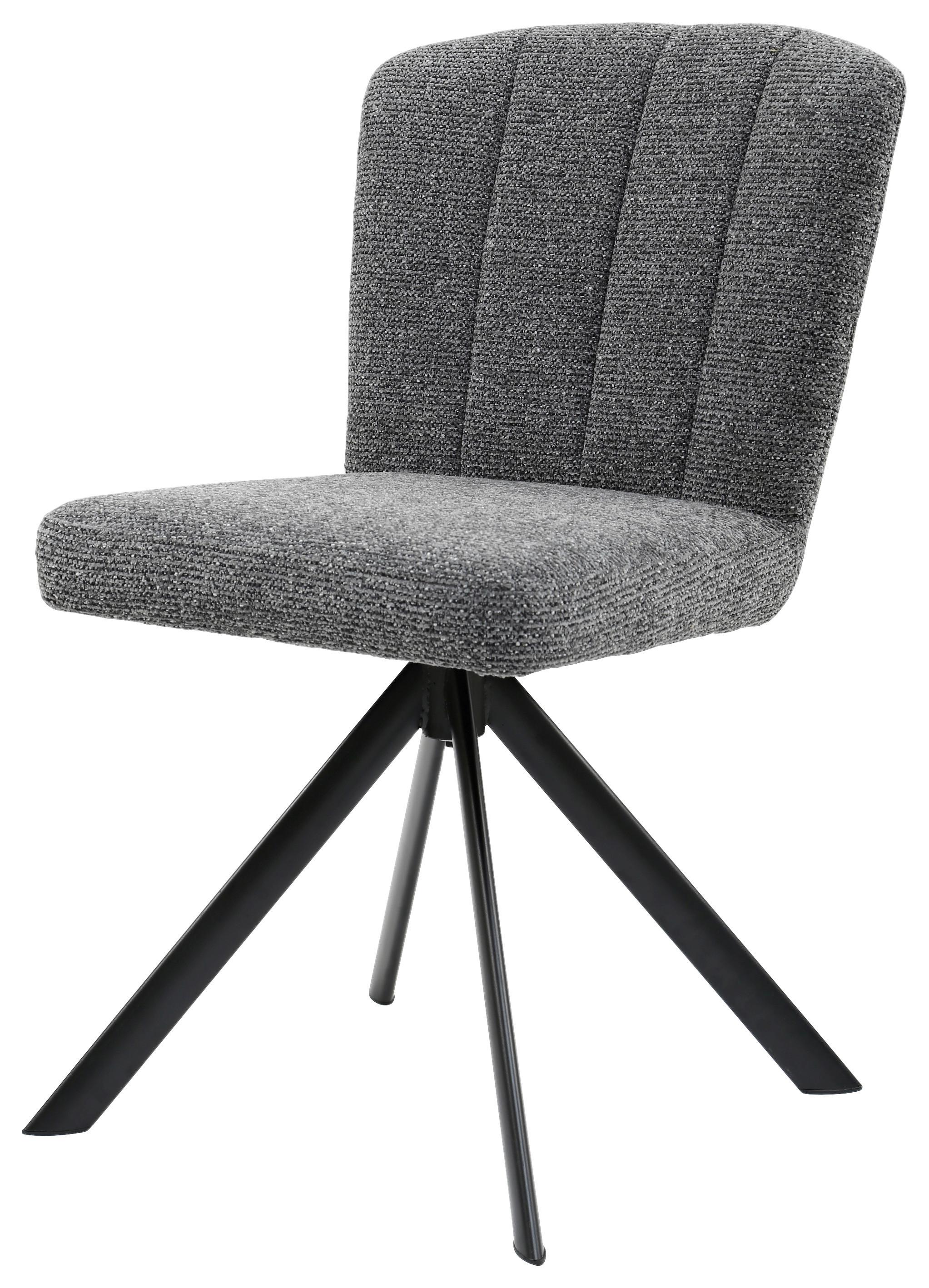 STOL NORA - grå/svart, Modern, metall/trä (52/87/64cm) - Premium Living