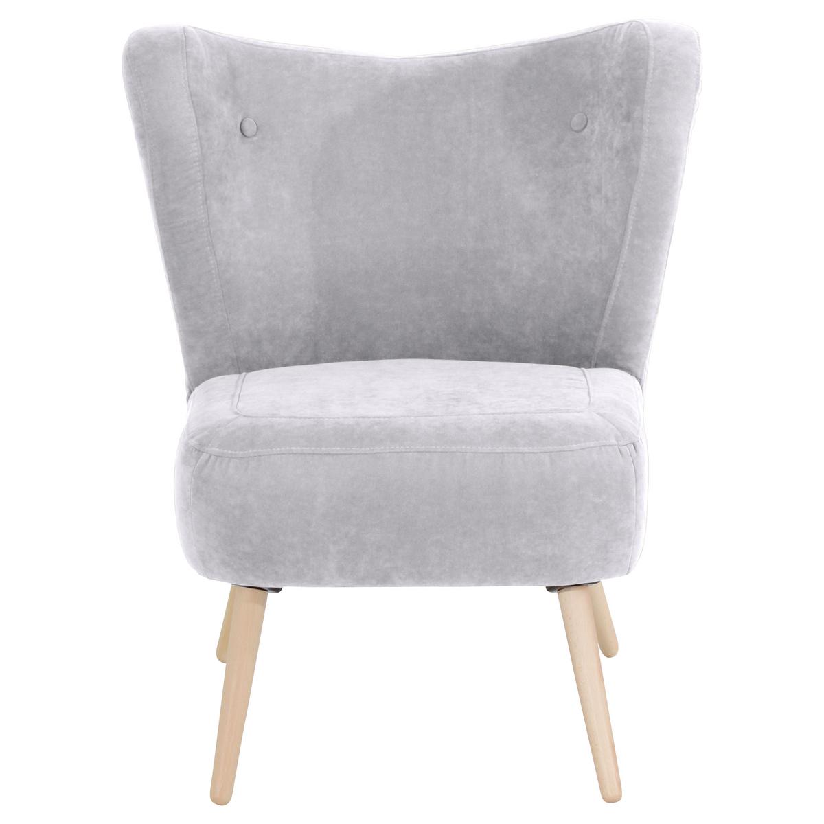 SESSEL SARI - Silberfarben/Naturfarben, Design, Holz/Holzwerkstoff (70/86/69cm) - Max Winzer