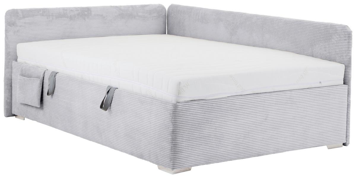 PAT REMI DECOR GRI DESCHIS - gri deschis/culoare natur, Konventionell, lemn/textil (140/200cm) - Mömax
