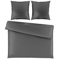 Bettwäsche Alex Uni XXL ca. 200x220cm - Schieferfarben, MODERN, Textil (200/220cm) - Premium Living