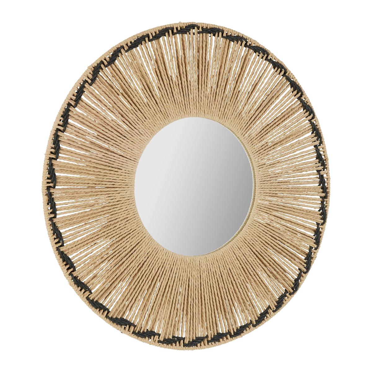 Oglindă de perete KORFU -TREND- - maro, Romantik / Landhaus, sticlă/hârtie (65/65/1cm) - Premium Living