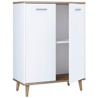 Kommode Landos ca. 60 cm Weiß/Honigeiche - Honigeiche/Weiß, MODERN, Holzwerkstoff/Kunststoff (60/81/32cm) - MID.YOU