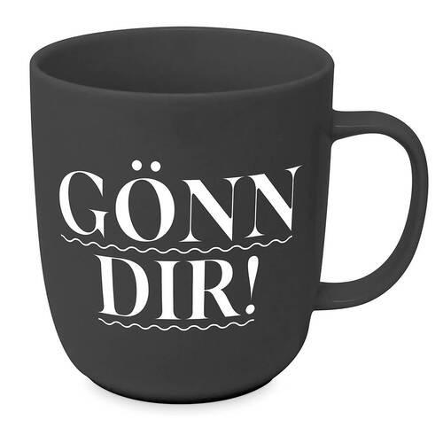 Kaffeebecher Gönn dir aus Porzellan ca. 350ml - Schwarz/Weiß, MODERN, Keramik (9/10cm)