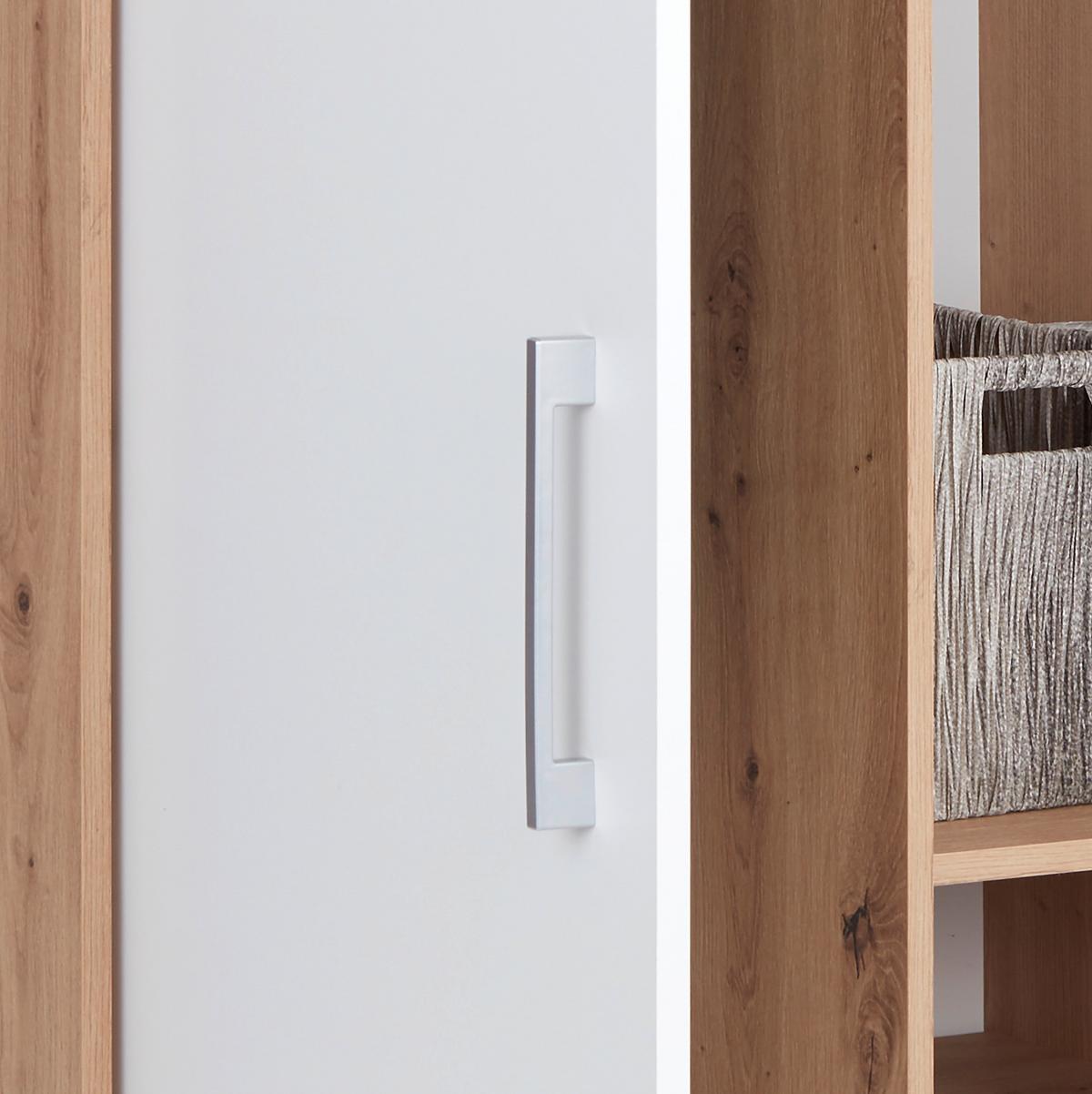 Ormar Za Odjeću Box - bijela/hrast Artisan, Moderno, drvni materijal/plastika (98/205/55cm) - Modern Living