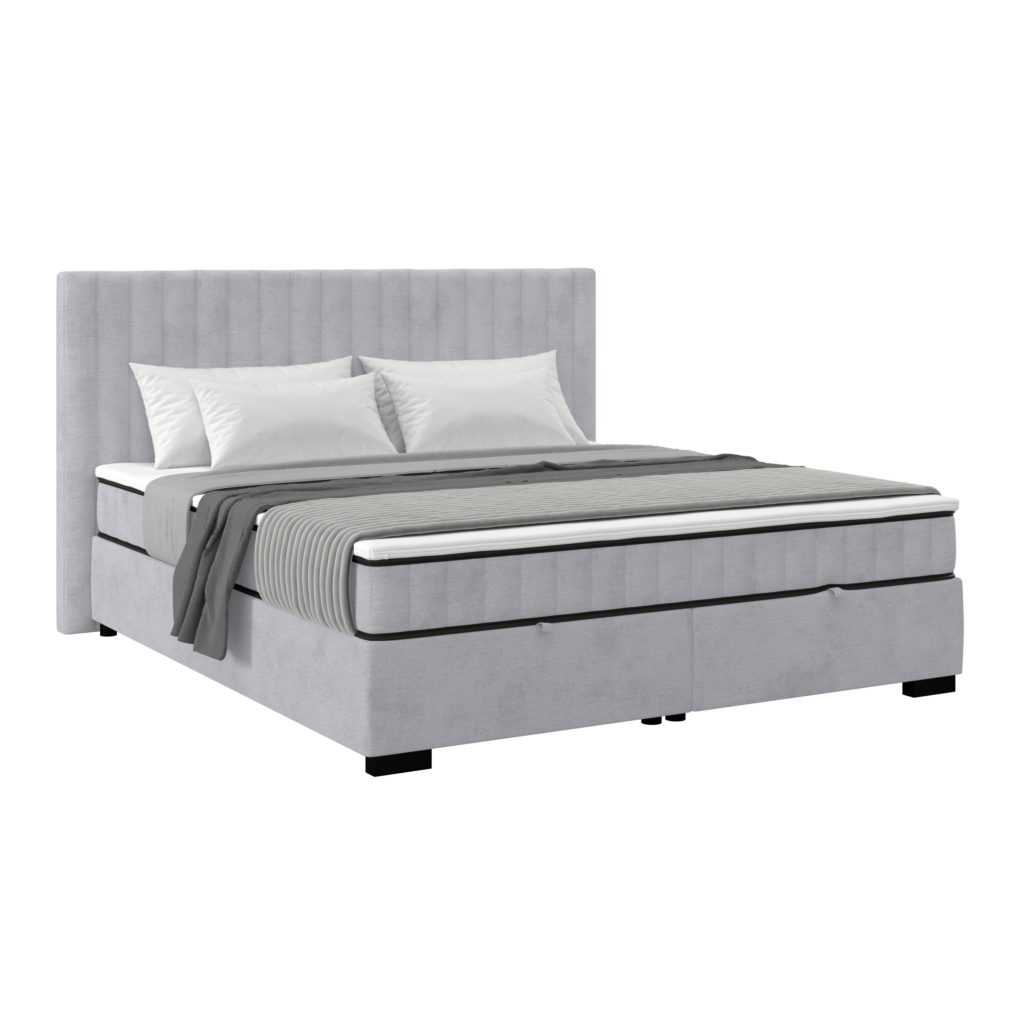 Box Krevet Maya C - siva/crna, Moderno, drvni materijal/drvo (160/200cm) - Modern Living