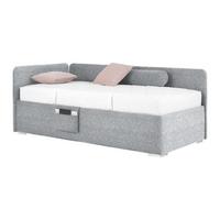 PAT REMI DECOR GRI - culoare natur/gri, Konventionell, lemn/textil (90/200cm) - Mömax