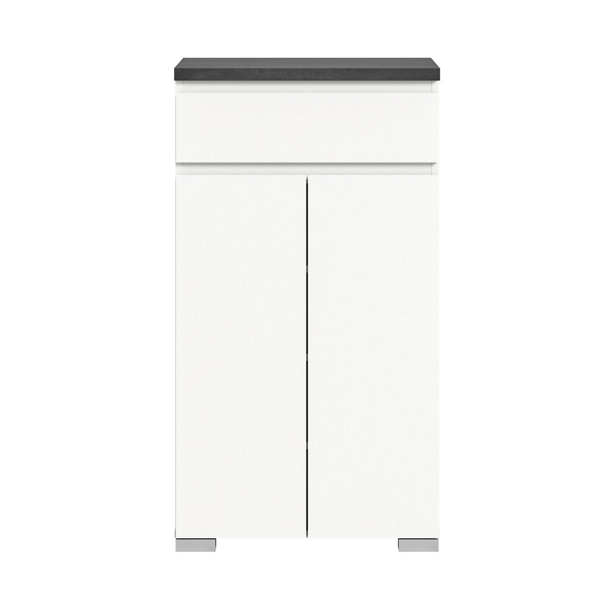 Ormarić Za Cipele Shoelove - bijela/siva, Moderno, drvni materijal (60/109/40cm) - Modern Living