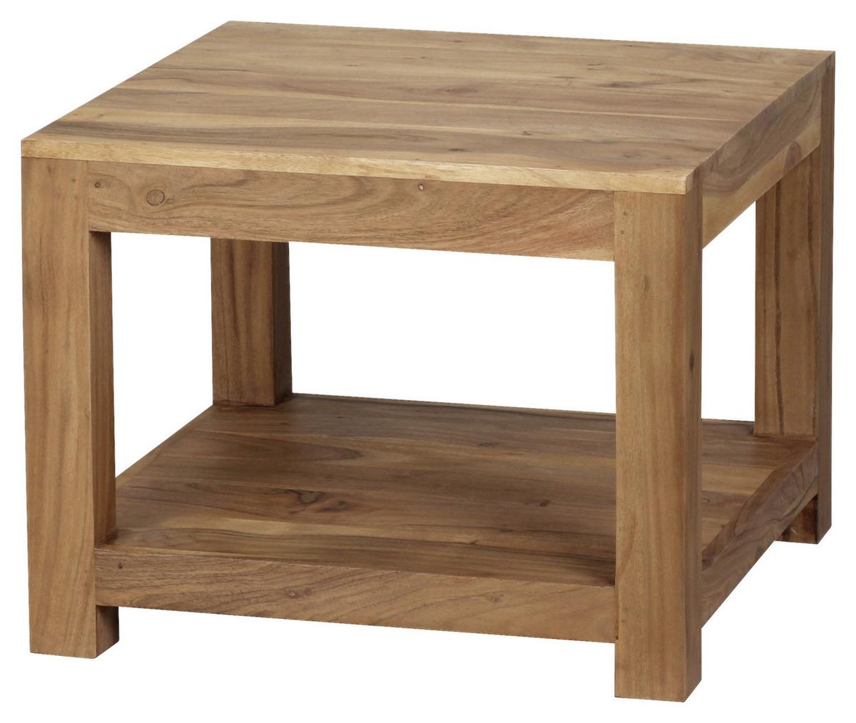 Couchtisch "Mumbai" ca. 60x60 cm, aus Akazie - Akaziefarben, Design, Holz (60/60/40cm) - MID.YOU