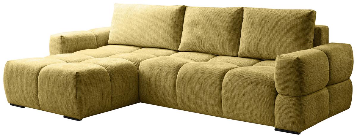 Kutna Garnitura Genova - maslinasto zelena/crna, Basics, tekstil/metal (299/74-90/173cm) - Modern Living