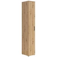 Schrank Multistauraum Eiche Artisan - Schwarz/Eiche Artisan, MODERN, Holzwerkstoff/Kunststoff (30/195/40cm) - Mömax