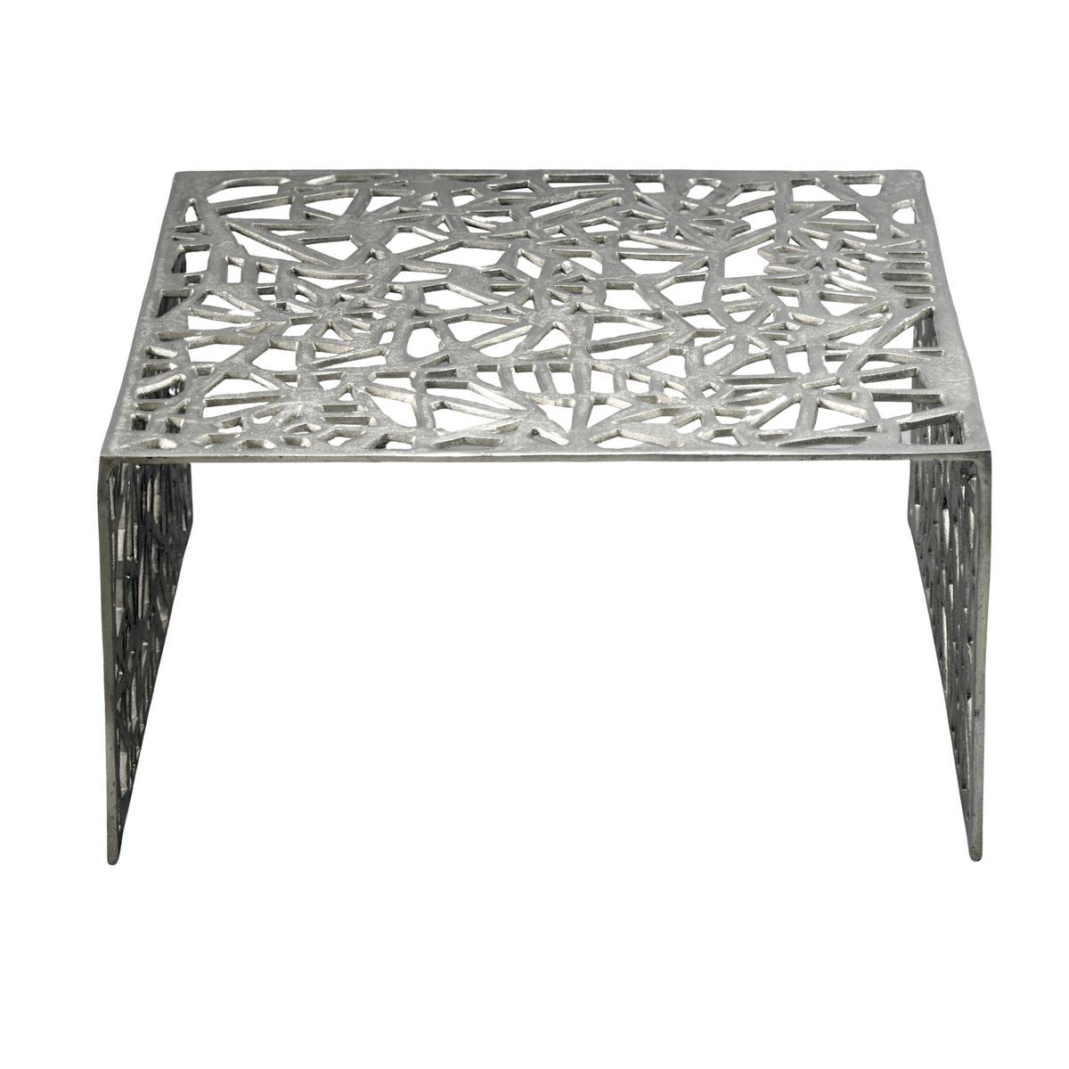 Couchtisch Wl7.502 - Silberfarben, Design, Metall (60/60/31cm) - Livetastic