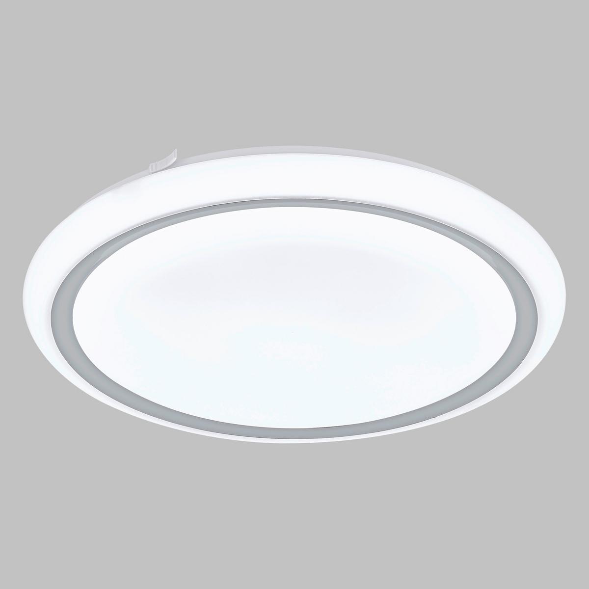 Led-deckenleuchte Frantoio - Chromfarben/Weiss, Modern, Kunststoff/Metall (38/6cm) - Eglo