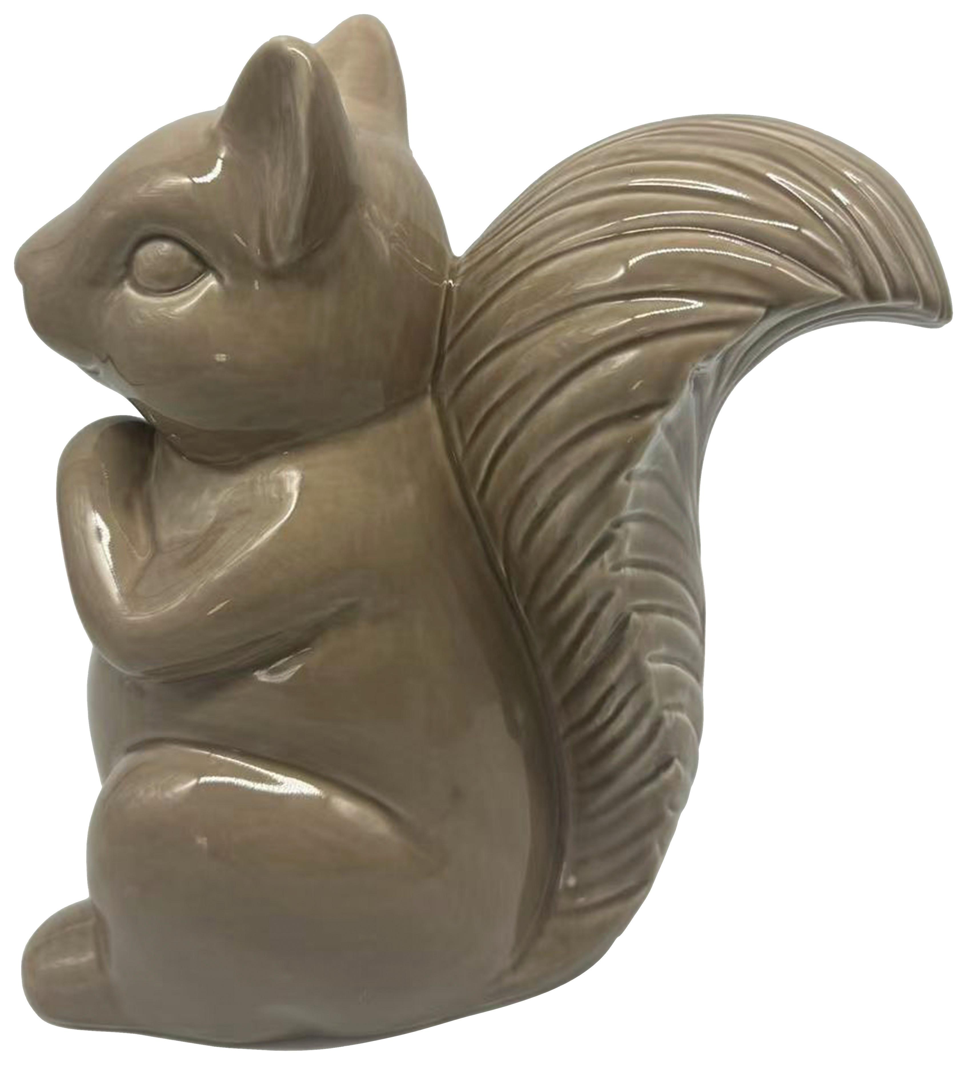 Dekoeichhörnchen Perrie Braun - Braun, KONVENTIONELL, Keramik (23,5/24,8/13,5cm) - Mömax