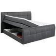 Boxspringett in Anthrazit ca. 180x200 cm inkl. Topper - Anthrazit, Basics, Holzwerkstoff/Kunststoff (180/200cm) - Livetastic Boxspringett in Anthrazit ca. 180x200 cm inkl. Topper - Anthrazit, Basics, Holzwerkstoff/Kunststoff (180/200cm) - Livetastic