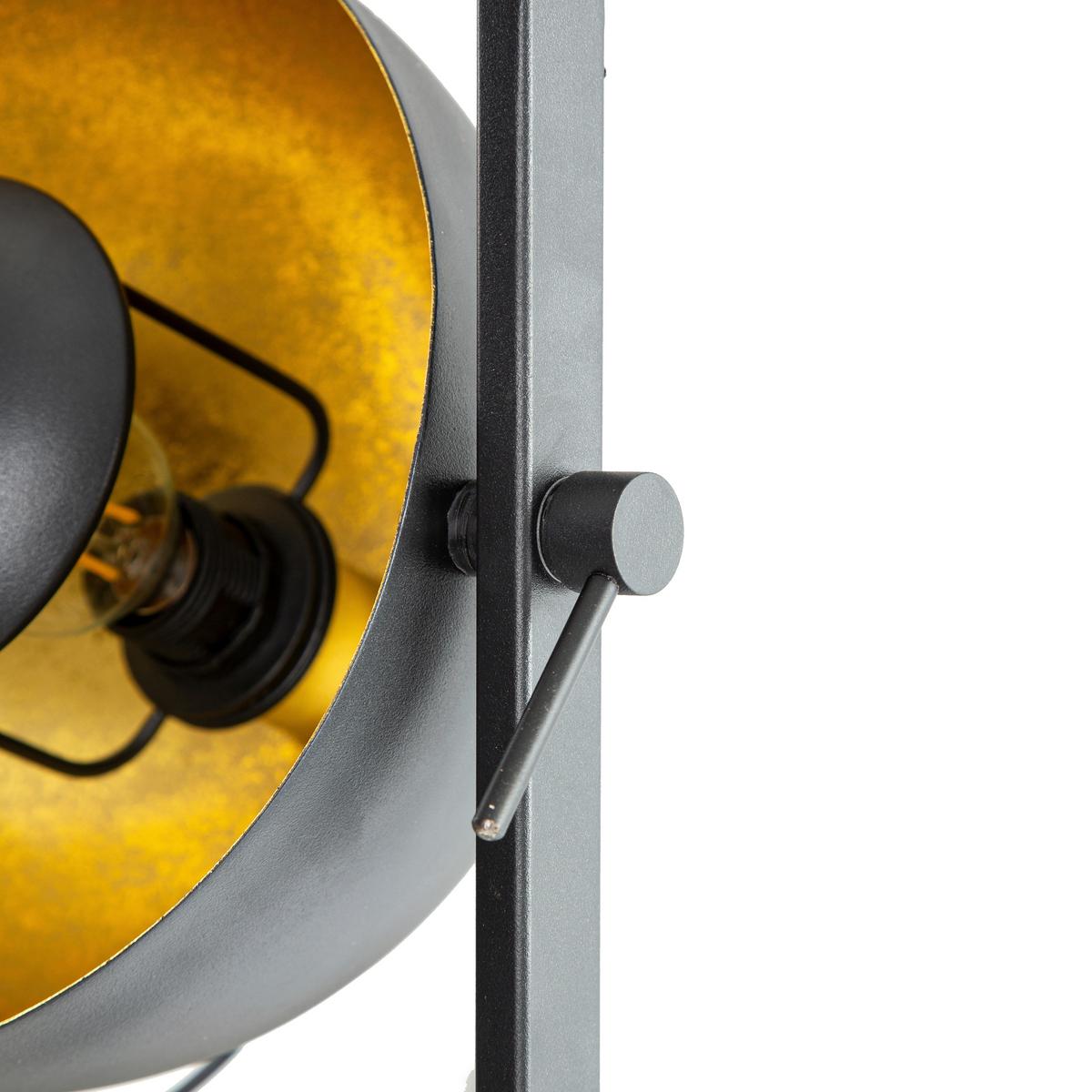 Podna Svjetiljka Ole - zlatne boje/crna, Design, metal/plastika (25/25/117cm) - Globo