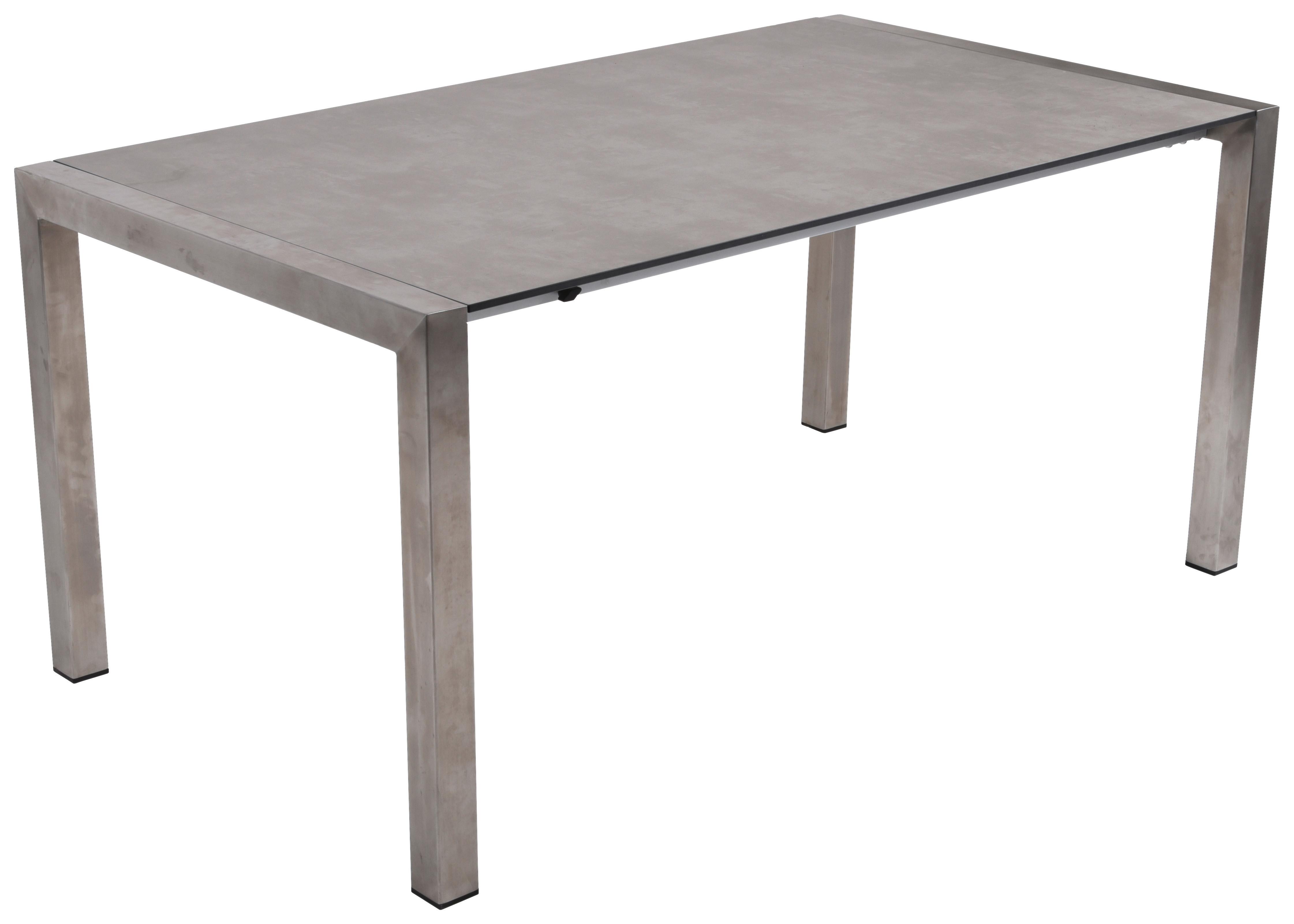 Ausziehtisch Sienna Grau ca. 267x92 cm - Grau, Basics, Kunststoff/Metall (267/75/92cm) - Gardenson