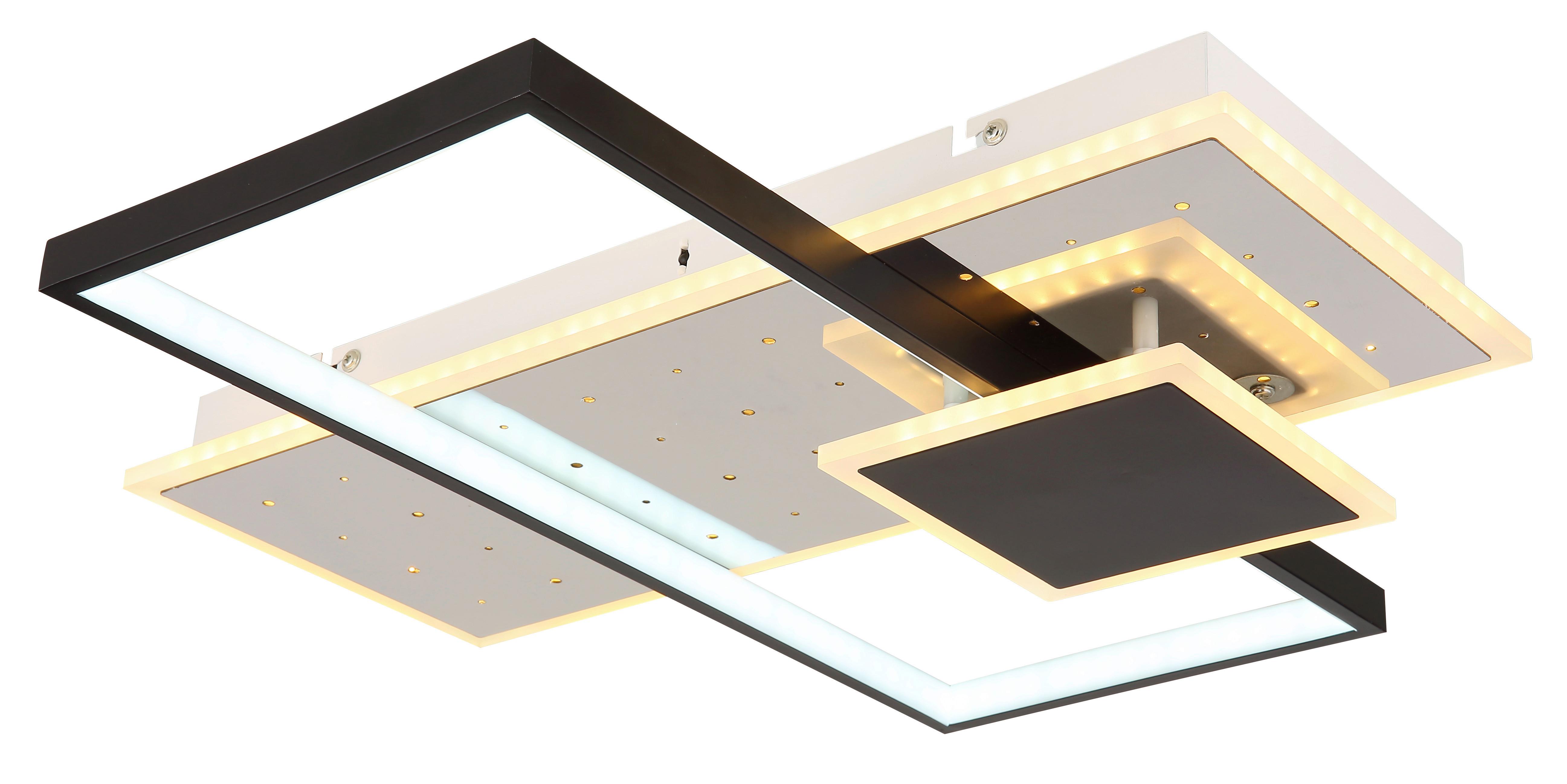 LED-DECKENLEUCHTE 67146 - Weiss/Opal, Design, Kunststoff/Metall (50/50/7,2cm) - Globo