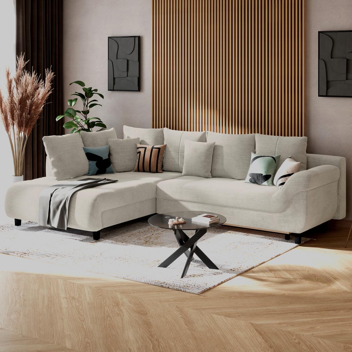 Coltar MENDOZA - grej, Konventionell, textil (197/309cm) - Modern Living