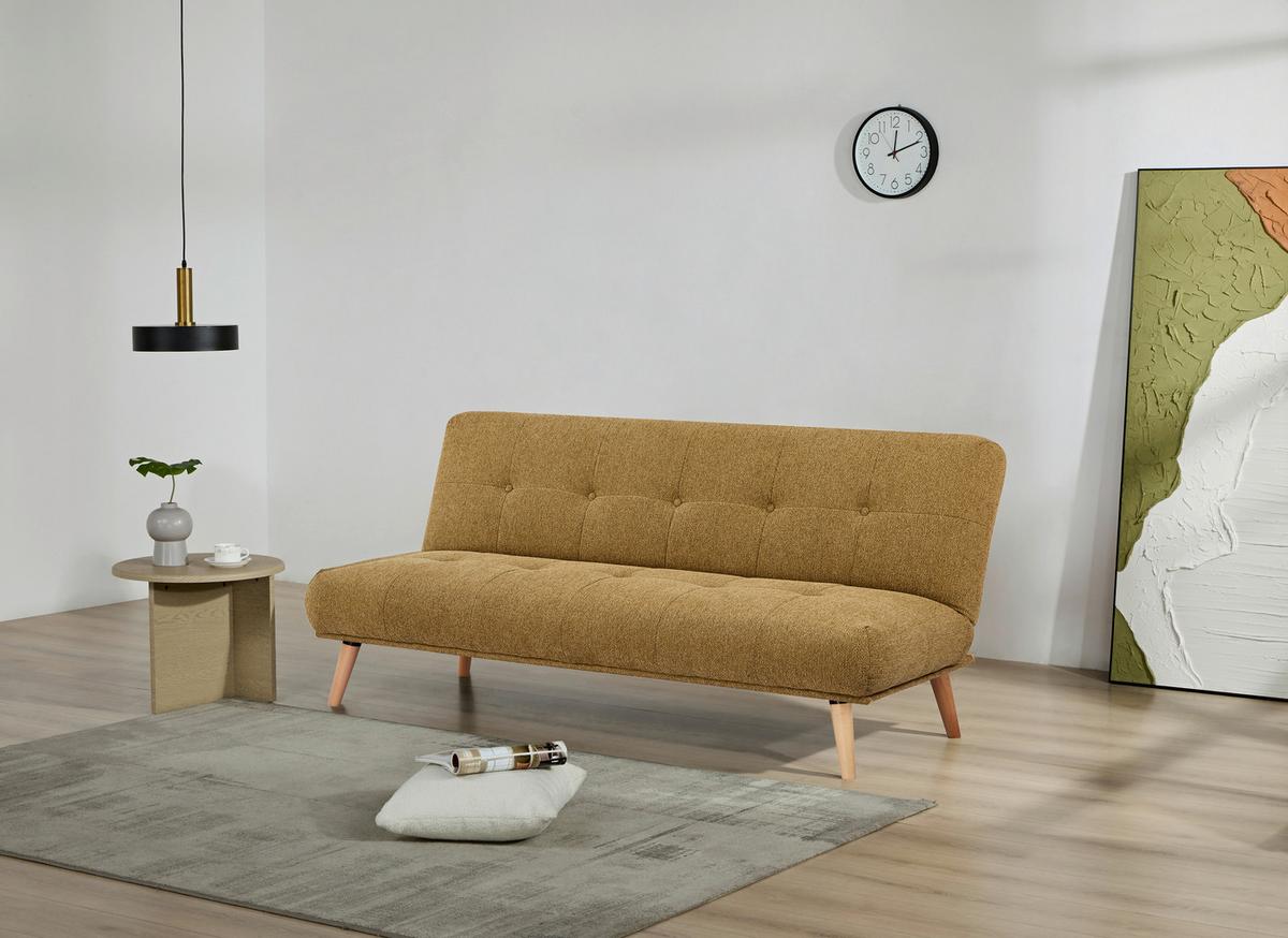 Sofa Urbino - boje senfa/prirodne boje, Moderno, drvo/tekstil (188/84/87cm) - Mömax
