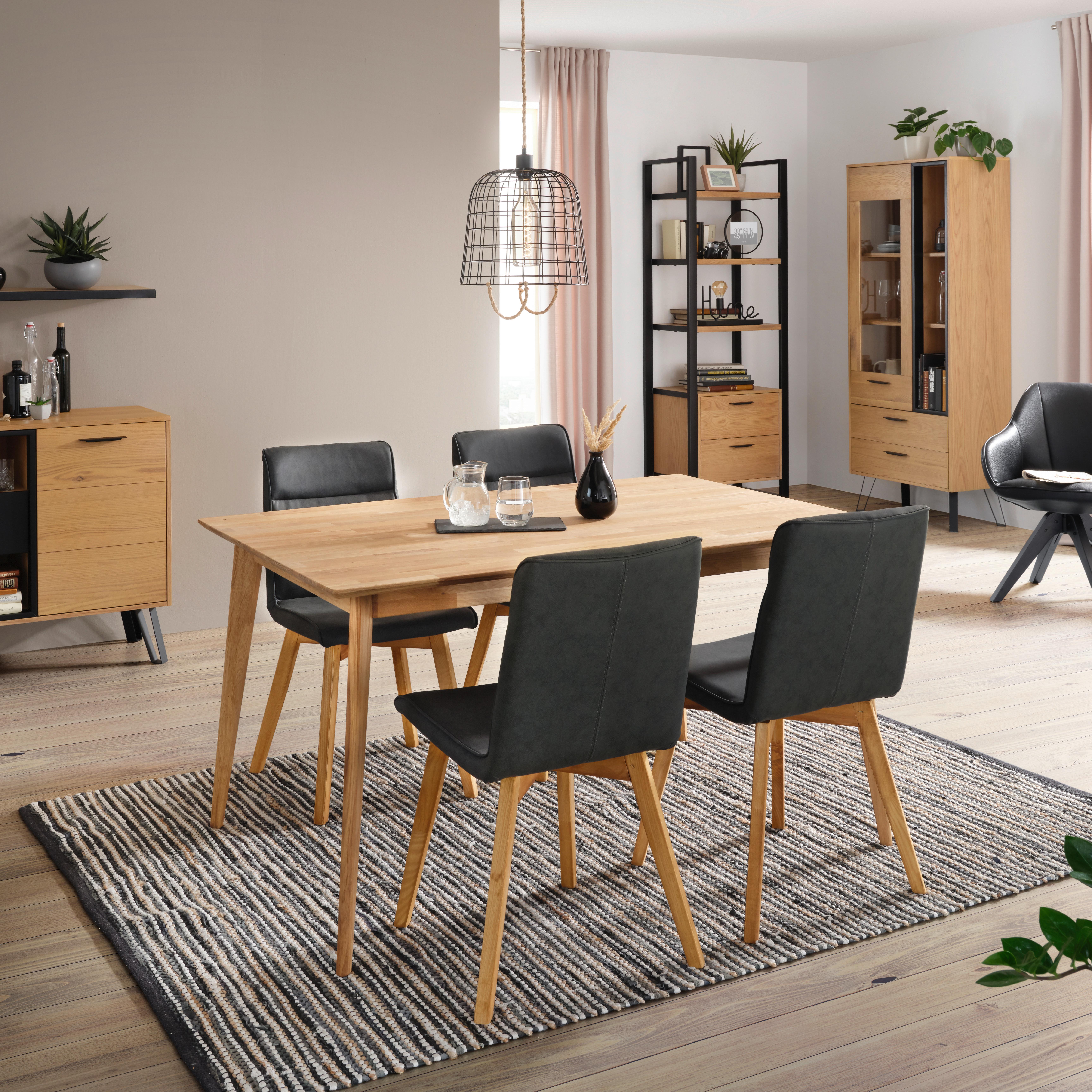 STÓŁ DO JADALNI RITA - kolor dębowy, Konventionell, drewno (120/80/75cm) - Zandiara