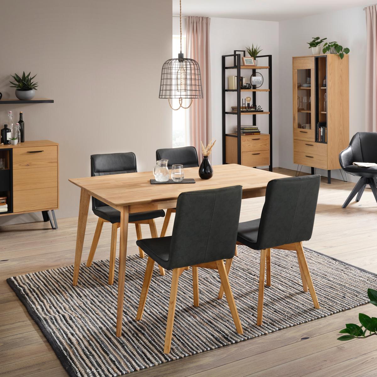 STÓŁ DO JADALNI RITA - kolor dębowy, Konventionell, drewno (120/75/80cm) - Zandiara