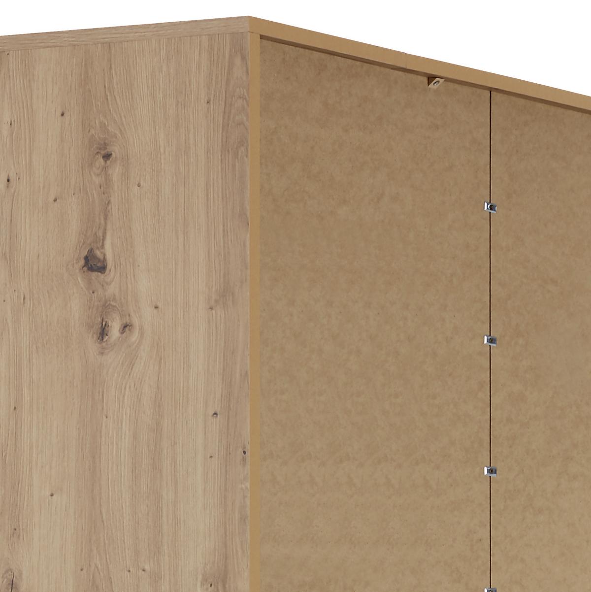 Ormar Kutni Box - bijela/hrast Artisan, Moderno, drvni materijal (120/205/150cm) - Modern Living