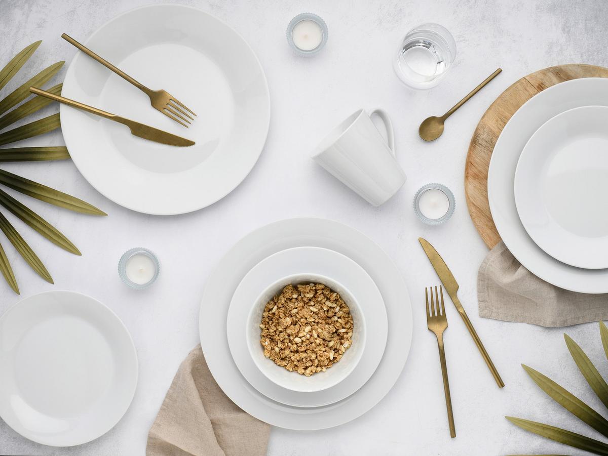 Kombinirani Servis Base, 16-Delni - bela, Basics, keramika - Creatable