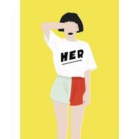 Postkarte Junique in Bunt - Multicolor, Basics, Papier (10,5/14,8cm) - Juniqe