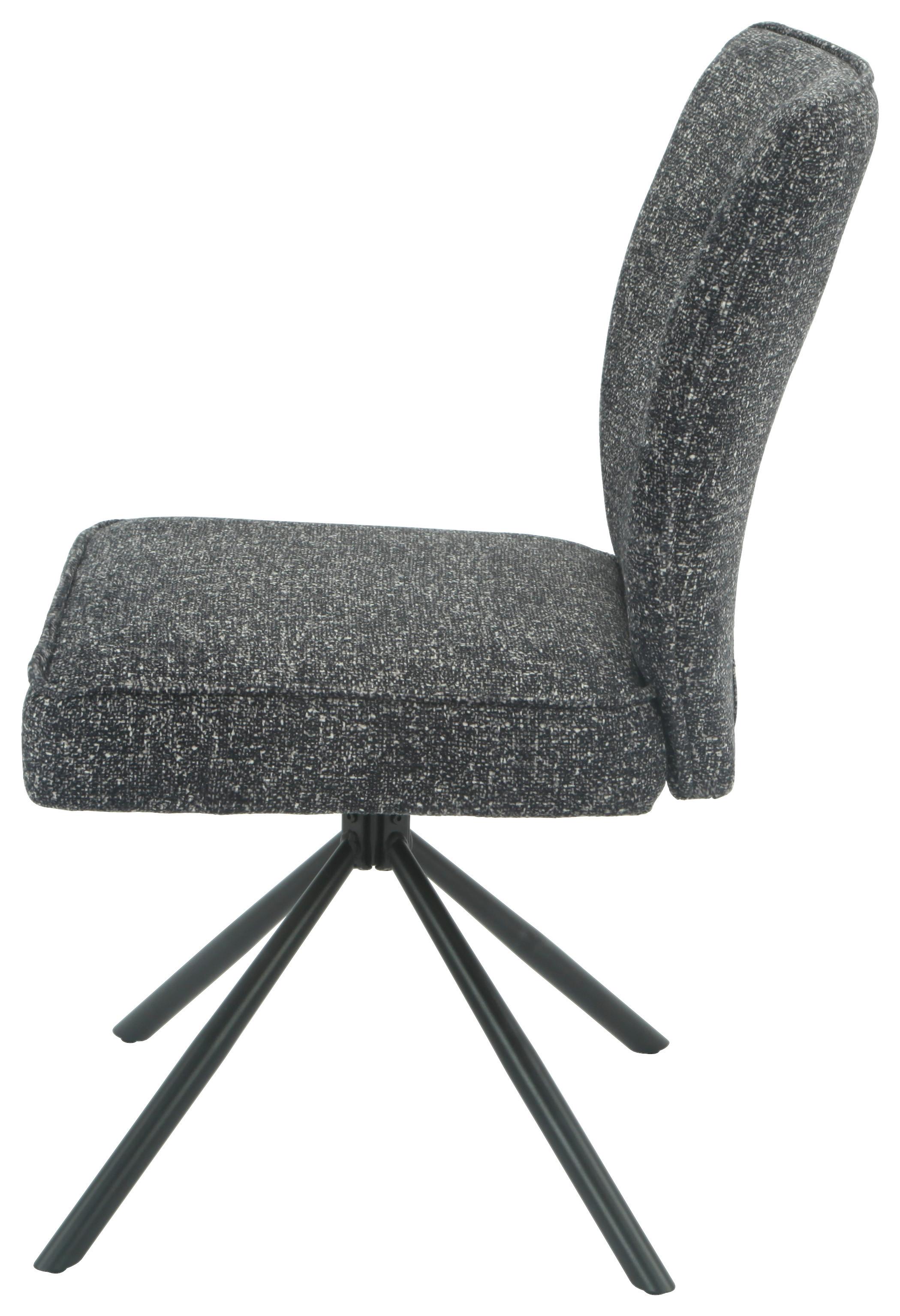 STOL ELLEN GIGA S - svart/antracit, Modern, metall/textil (49/90,5/65,5cm) - Premium Living