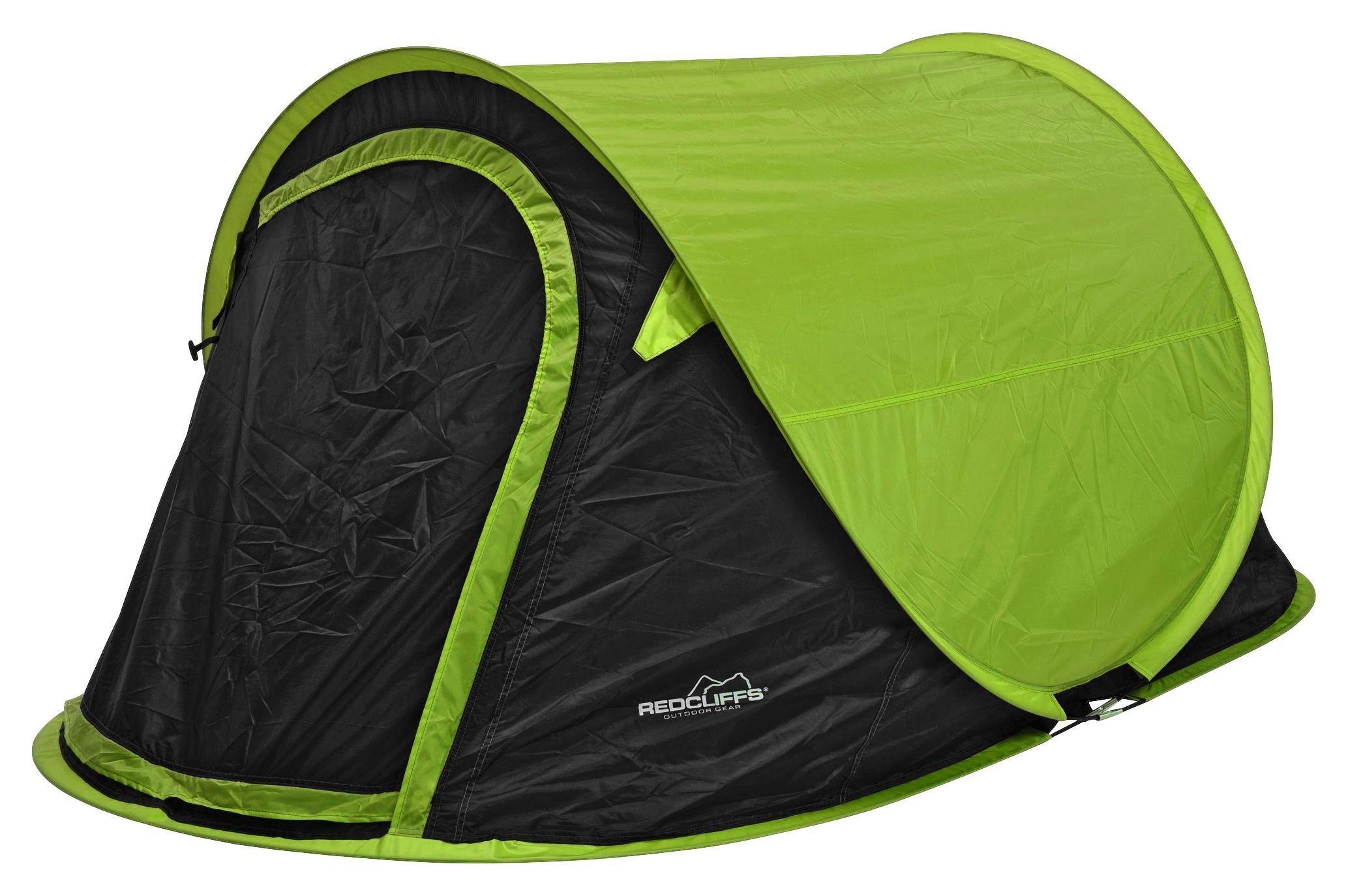 Zelt Elias in Grün - Schwarz/Grün, Basics, Kunststoff (220/95/120cm)