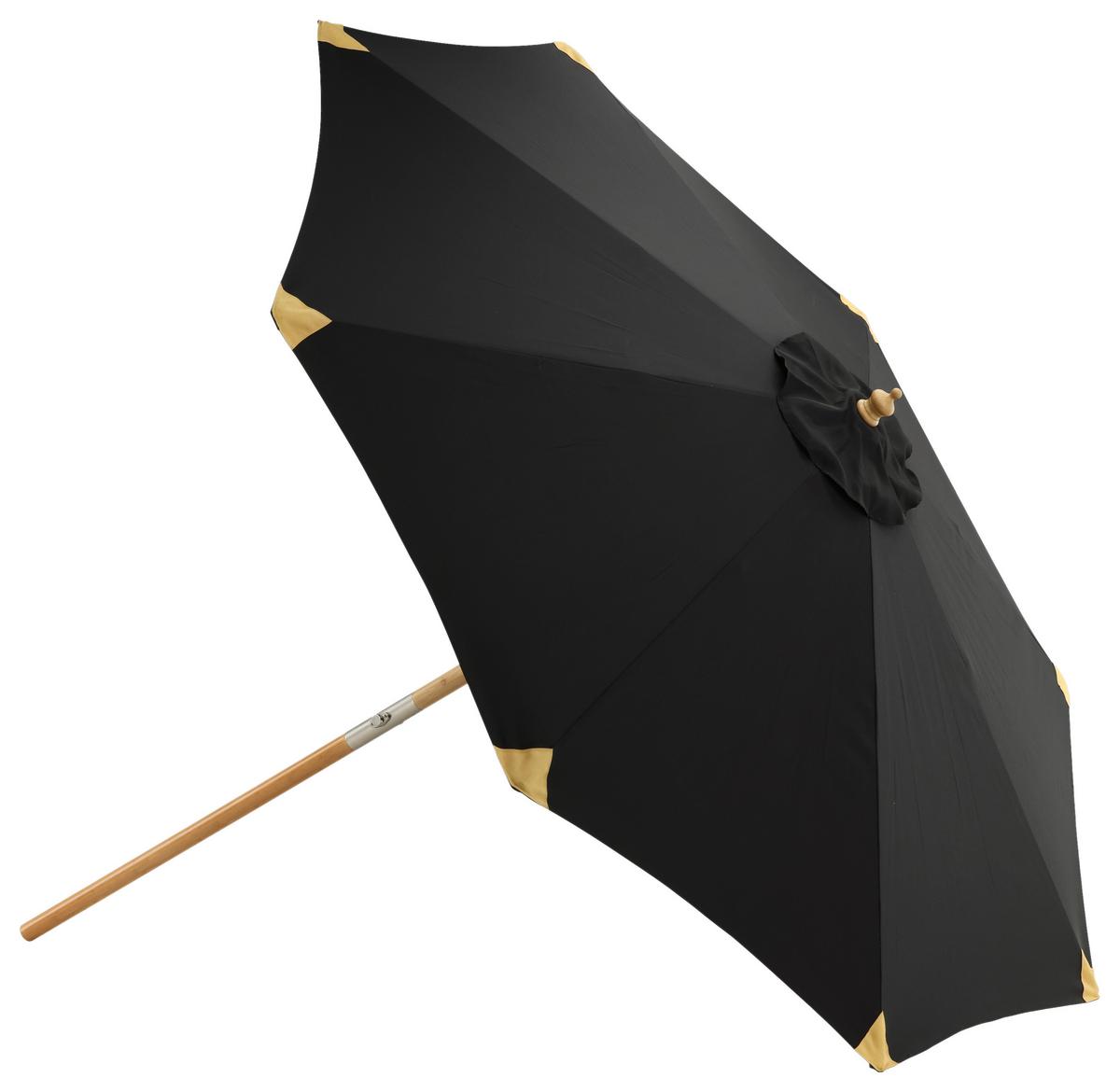 Sonnenschirm Cerox ca. 270x250 cm Schwraz - Schwarz, KONVENTIONELL (270/250cm) - Gardenson