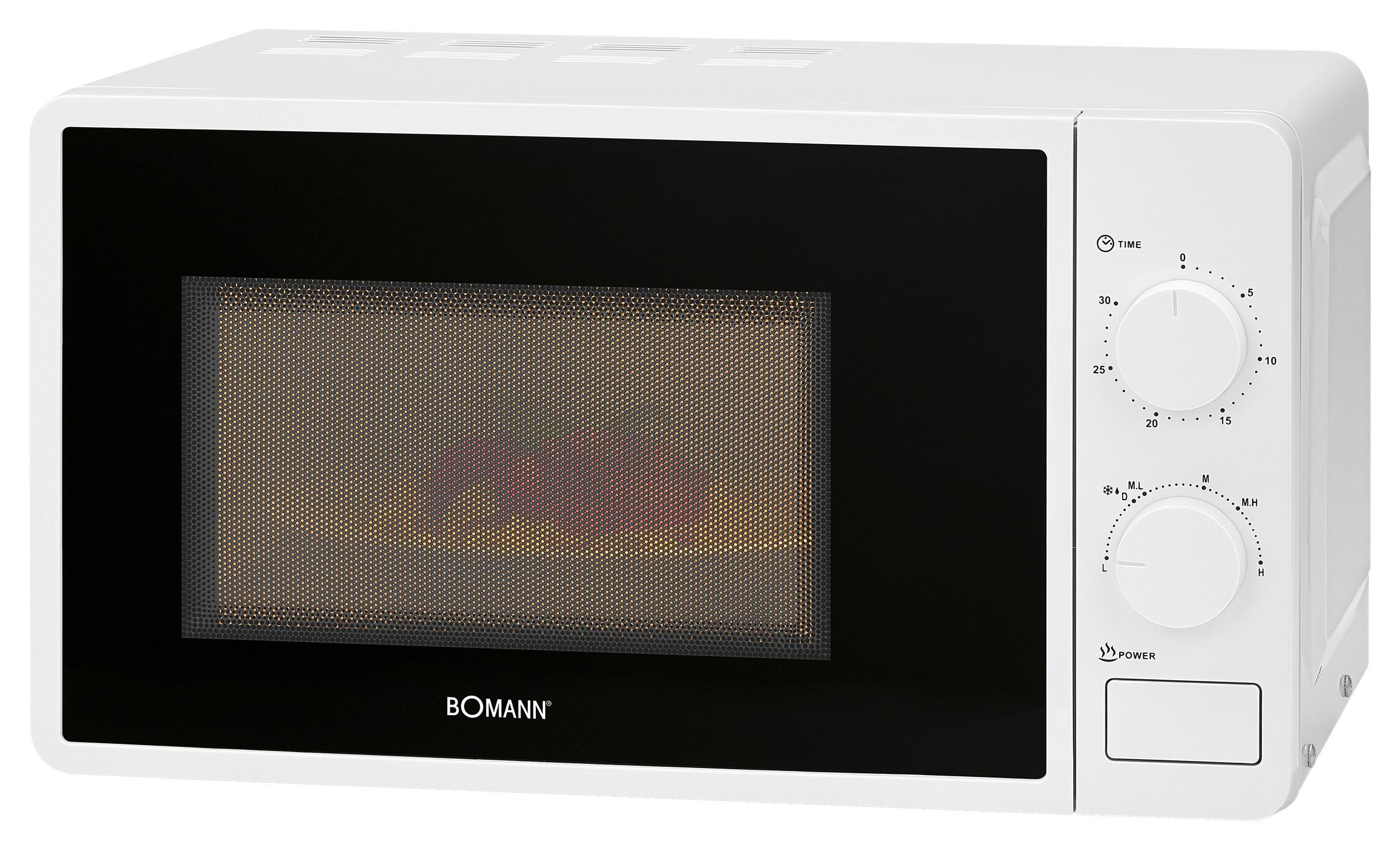 KUCHENKA MIKROFALOWA MW 6014 CB WEIß 20L 700W - biały, Basics (47,5/29/38cm) - Bomann