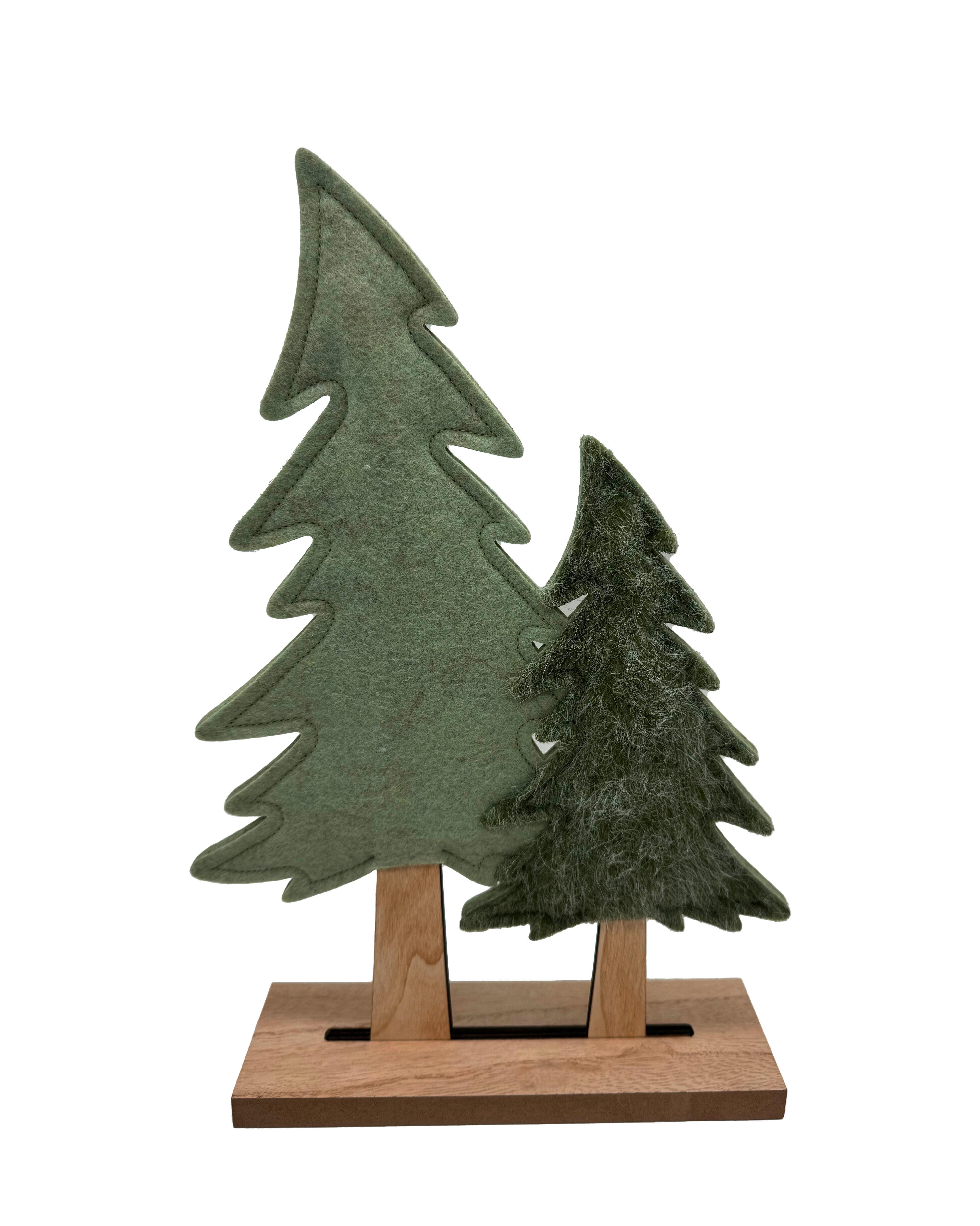 Okrasno Drevo Niko - zelena/naravne barve, Konvencionalno, tekstil/leseni material (19/31/6cm) - Mömax