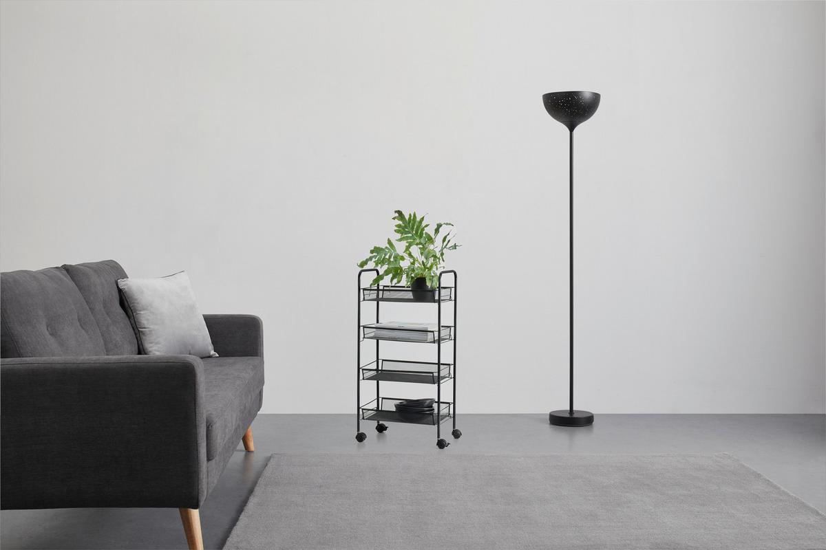 Allzweckwagen in Schwarz - Schwarz, MODERN, Kunststoff/Metall (44/85/26cm) - Based