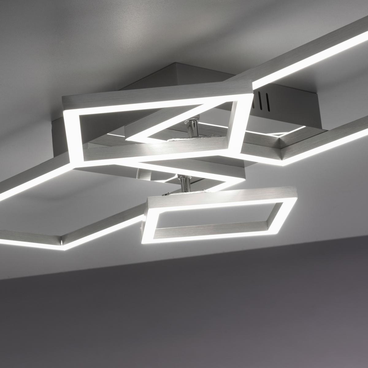LED-Deckenleuchte Iven max. 40 Watt - Alufarben/Nickelfarben, Basics, Kunststoff/Metall (65/75/33,8cm)