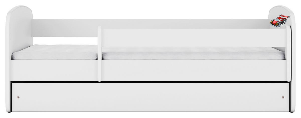 Otroška Postelja Babydreams, Bela, 80x160cm - bela/barve breze, Moderno, tekstil/leseni material (80/160cm) - MID.YOU