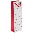Geschenktasche Jana Rot/Weiß - Rot/Weiß, Papier (12/37/8cm)