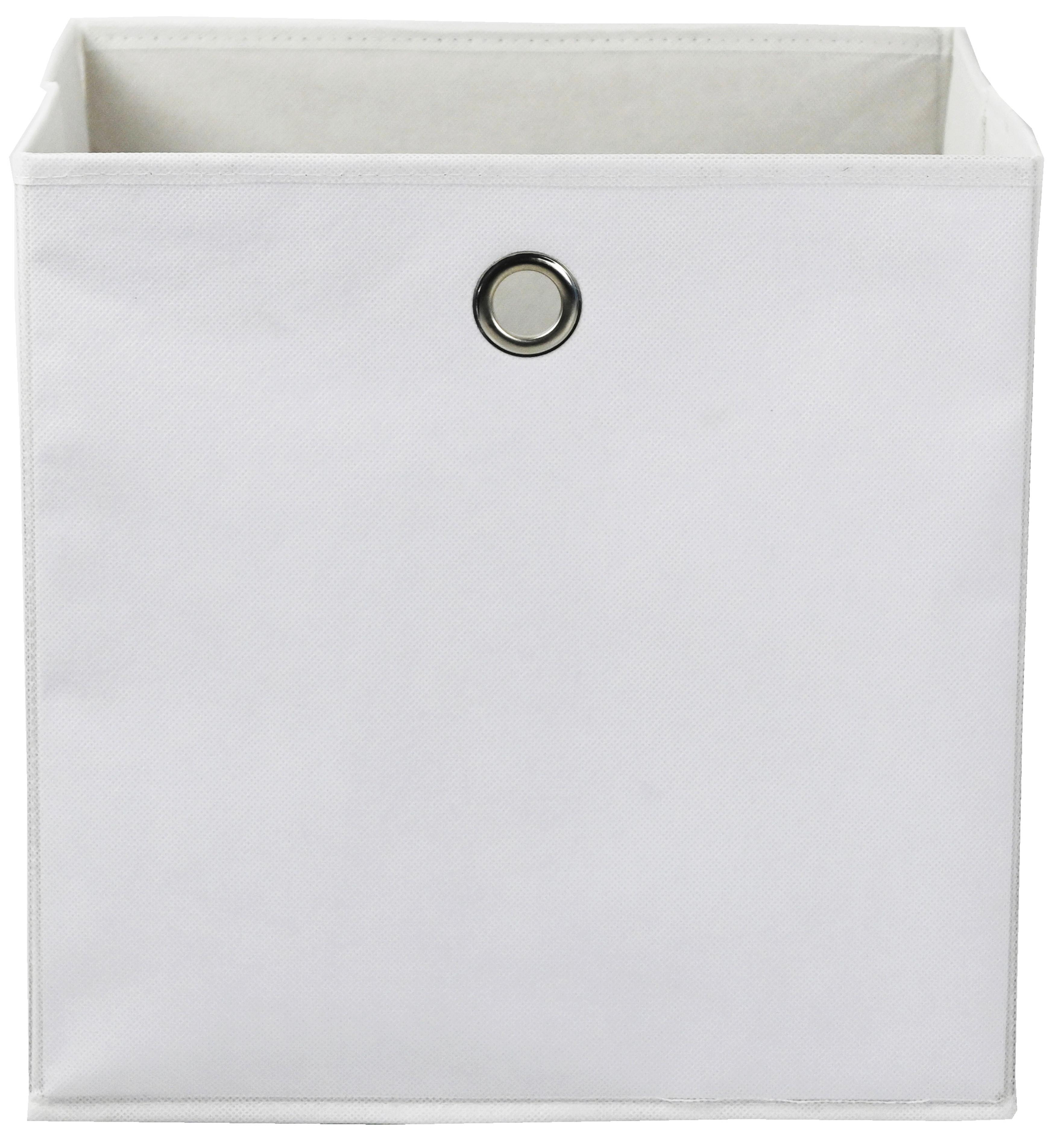 Faltbox Fibi in Weiss - weiss, Konventionell, Karton/Textil (30/30/30cm) - Modern Living
