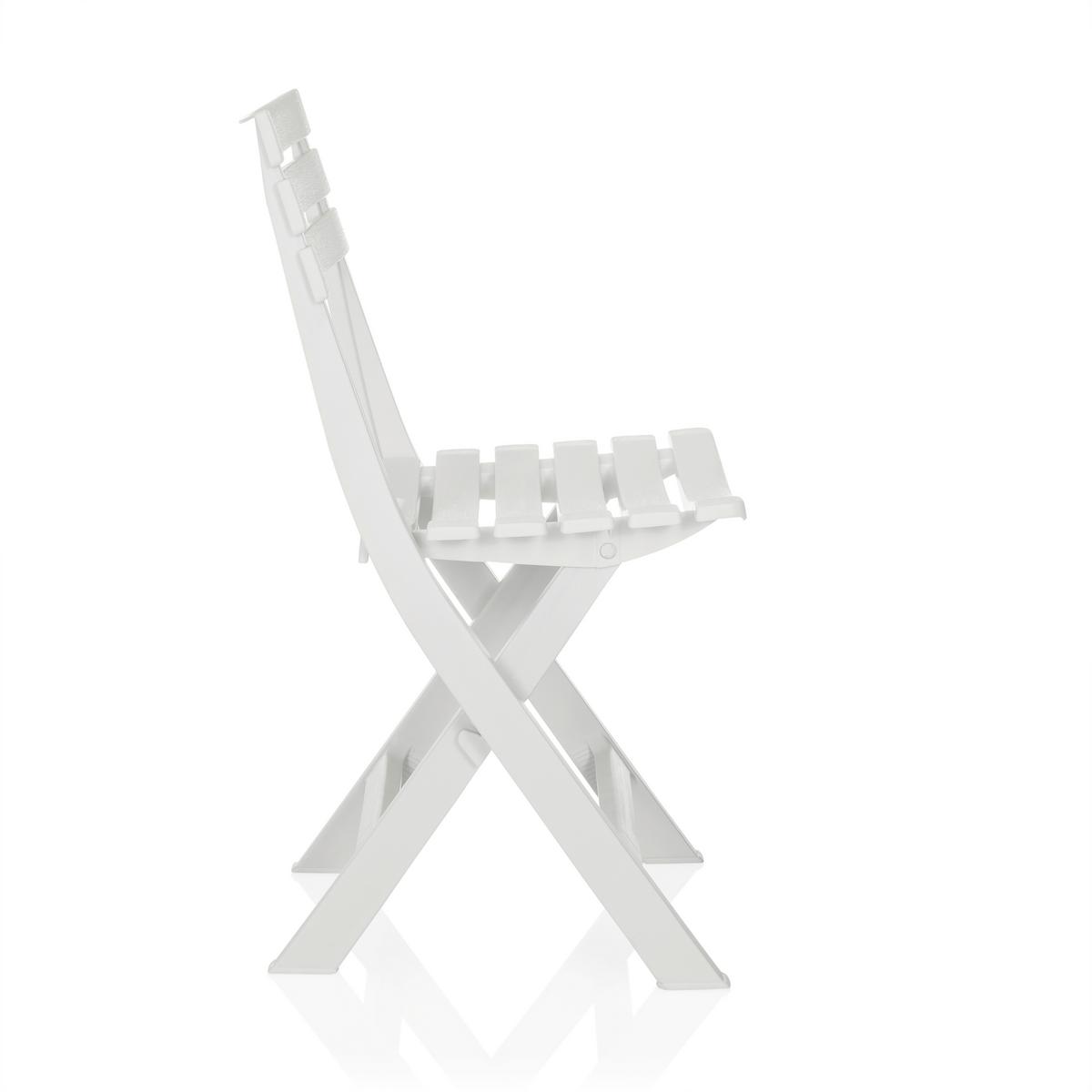 Zložljiv Stol Travano, Bela - bela, Moderno, umetna masa (42/80/45,5cm) - MID.YOU