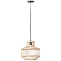Hängeleuchte Teva Naturfarben max. 40 Watt - Schwarz/Naturfarben, Natur, Holz/Metall (35/35/121,5cm) - Brilliant