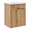 WASTAFELCOMBINATIE NAPOLI -EXKLUSIV- - Wit/Zwart, Modern, Houtcomposiet/Metaal (60/78/45cm) - Mömax