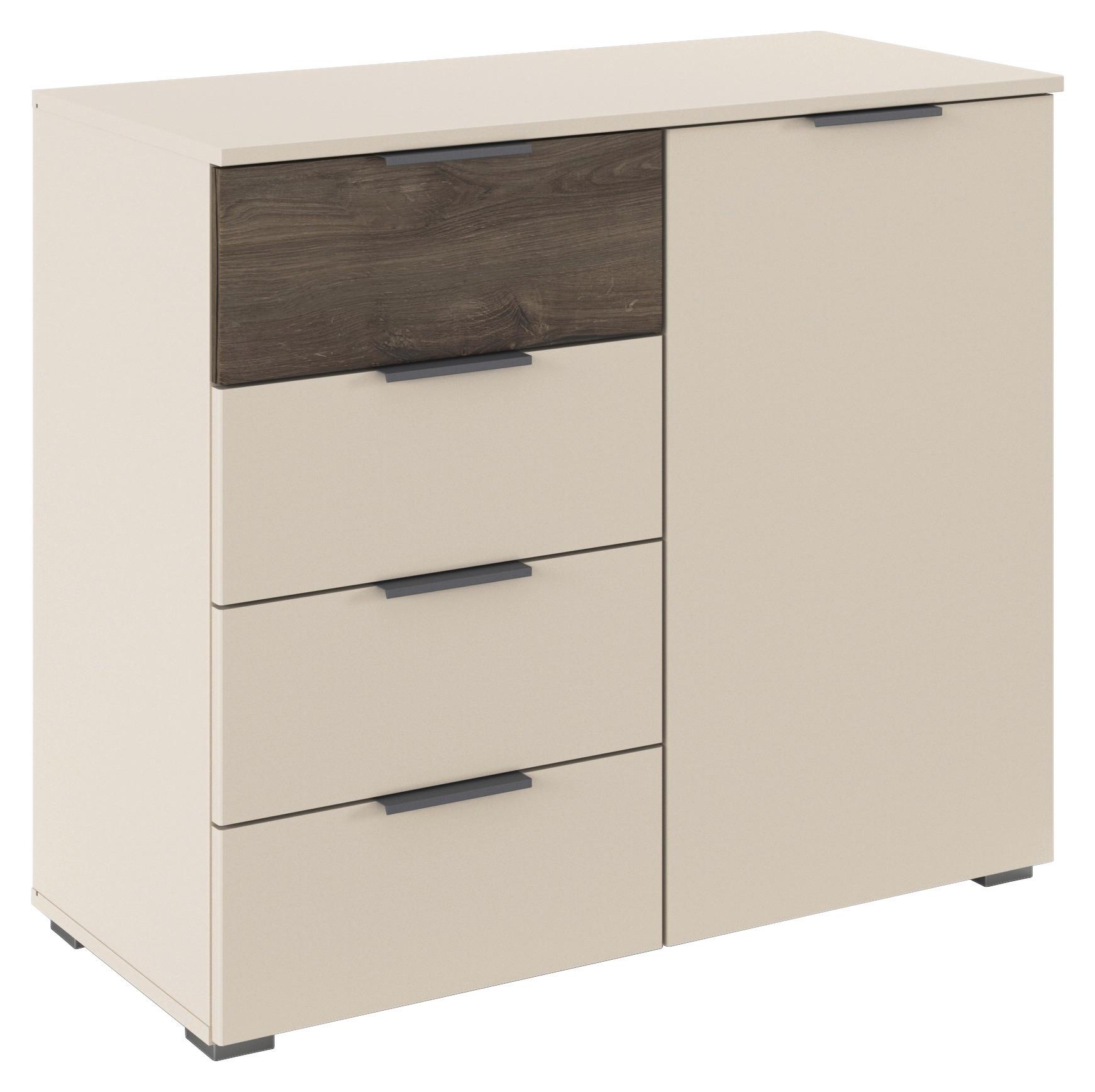 COMODA SAJO - șampanie, Trend, material pe bază de lemn (93/81/42cm) - Premium Living