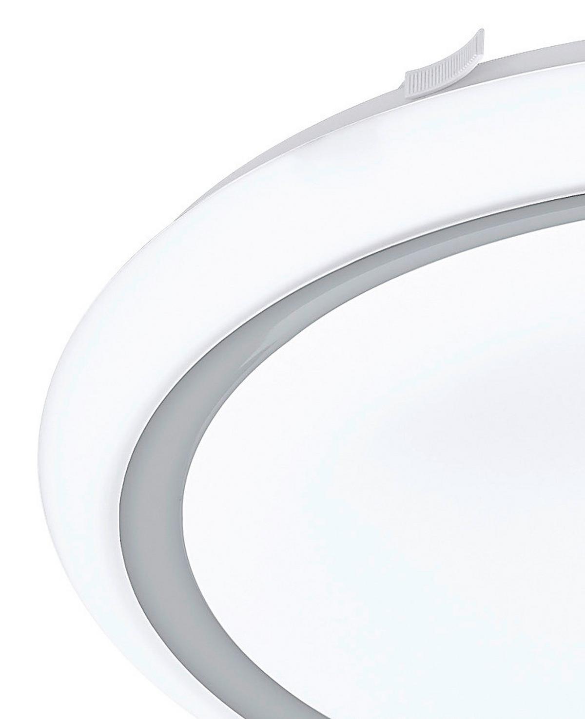 Led-deckenleuchte Frantoio - Chromfarben/Weiss, Modern, Kunststoff/Metall (38/6cm) - Eglo
